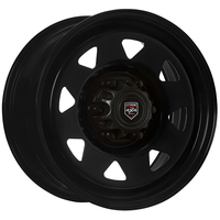 Extreme 4X4 Steel Wheel 17X8 6/139.7 45P Black 106.1Cb fit Ranger Everest + Cap