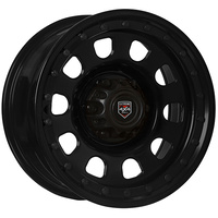 Extreme 4x4 Steel Wheel 17x8 5/120 30P Black D-Locker 65.1CB suits Amarok + Cap