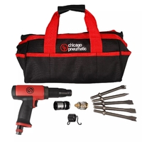 Chicago Pneumatic CP7165K Pistol Grip Chipping Hammer with Tool Bag 2500 Bpm