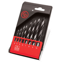 Chicago Pneumatic 8pcs Wood Drill Bit Set - High Performance 45C Steel DBW-8