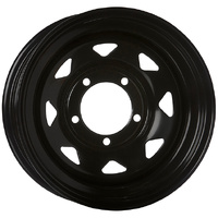 Extreme 4x4 Steel Wheel 15x7" 6/139.7 13N Black 111cb fits 6 Stud Landcruiser
