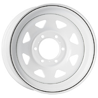 Extreme 4x4 Steel Wheel 16x6" 6/139.7 0P White 111cb for Landcruiser Stud