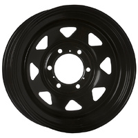 Extreme 4x4 Steel Wheel 16x7 6/139.7 30P Black 106.1cb fit Hilux Colorado