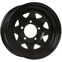 Extreme 4x4 Steel Wheel 16x8 5/150 50N Black 110.1 1400kg fits Cruiser 70 Series