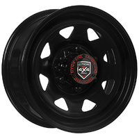 Extreme 4x4 Wheel 16x8 6/139.7 20P Black 106.1cb fit Hilux Dmax Triton + Cap