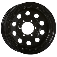 Extreme 4x4 Steel Wheel 16x8-3 6/139.7 0P 6Stud Black Imitation R-Locker 106.1cb