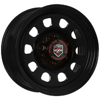 Extreme 4x4 Wheel D-Hole 17x8 6/139.7 20P Black 106.1cb fit Hilux Triton + Cap
