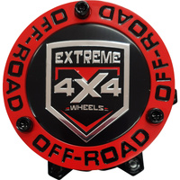 4 x Black Centre Cap Domes 6/139.7 Extreme 4x4 Steel Wheel Steel Black Writing
