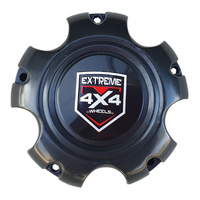1 x Extreme 4x4 Steel Wheels Screw-In Black Centre Caps to suit 5/120 VW Amarok