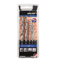 Alpen 5-Pcs Long Life TSS5 4,5,6,8,10mm Set for Tiles, Steel, Etc. 00007001051