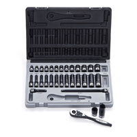 Dual Action 31pcs Metric Standard Socket Set 1/4" Drive 6pt 4mm to 15mm 10043102