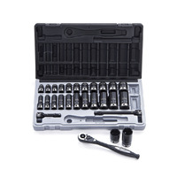 Dual Action 27pce Fractional Impact Socket Set 3/8" Dr 6pt 5/16" - 1" 12142701