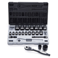 Dual Action 22pcs Fractional Standard Socket Set 1/2" Dr 6pt 3/8-1-1/2" 12242201