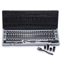 Dual Action 53pce Metric Socket Set 1/4" Drive 12pt 4mm - 15mm Set 14045302