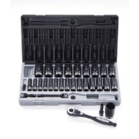 Dual Action 29pce Metric Deep Socket Set 1/2" Drive 12-Point 10mm-36mm 15242901