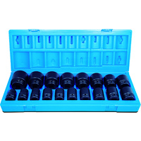 Action 18pc 3/4" Dr 19mm - 50mm 6-pt Metric Standard Impact Socket Set 601401801