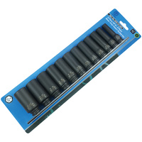 Action 12pc 3/8" Dr 8mm-22mm 6-Point Metric Deep Impact Socket Set DB 605121201