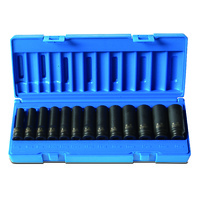 Action Sockets 13pc 3/8" Dr 7mm-19mm 6pt Metric Deep Impact Socket Set 605121301