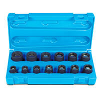 Action 13pc 3/8" Dr 6-pt Metric Standard Magnetic Impact Socket Steel 6051P1301