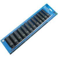 Action 12pc 1/2" Drive Metric Deep Impact Socket Set 6-Point 10mm-24mm 605221202