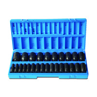 Action 26pc 1/2" Drive Metric Deep Impact Socket Set 6-Point 10mm-36mm 605222601