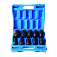 Action 10pc 3/4" Drive 6-Point 21mm-46mm Metric Deep Impact Socket Set 605421001