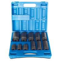 Action 11pc 3/4" Dr Metric 6pt Truck Deep Square and Impact Socket Set 605421101