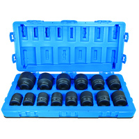 Action 14pc 1" Dr. Metric Standard Impact Socket Set 6-Point 27mm-65mm 605501402