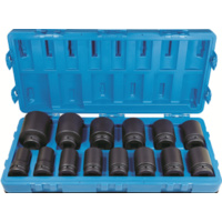 Action 14pc 1" Dr. 6pt Metric Deep Impact Socket Steel Set 27mm - 65mm 605521401