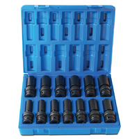 Action 13pc 1/2" Drive 6-Point Metric Universal Deep Impact Socket Set 623211301