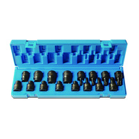 Action 16pc 1/2" Dr Thin Wall External Internal Torx Impact Socket Set 633251601