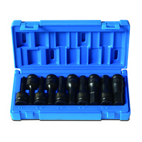 Action 10pc 75mm x 1/2" Drive 1/4"-3/4" Imperial Impact Hex Driver Set 648221001