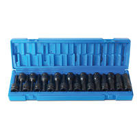 Action 18pc 1/2 Drive 75mm Metric & Imperial Impact Hex Driver Set 648261801