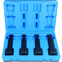 Action 4pc 3/4" Drive 17mm-24mm Metric Impact Ball End Hex Driver Set 6484N0401