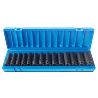 Action 14pc 1/2" Dr 12pt 10mm - 27mm Metric Standard Impact Socket Set 658271401