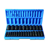 Action 26pc 1/2" Drive 12-pt 10mm - 36mm Metric Deep Impact Socket Set 658272601