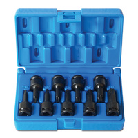 Action 9pc 3/8" Dr T20-T55 Impact Internal Torx Driver Set Alloy Steel 69613092