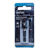 Suretorq Adapter With Steel Ball Retainer 1/4"Hex Male X 1/2" Sq 50mm 0182-0112