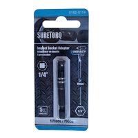 Suretorq Adapter With Steel Ball Retainer 1/4"Hex Male X 1/4" Sq 50mm 0182-0114