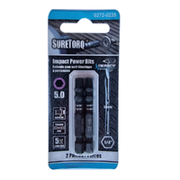 Suretorq Hex Impact Power Bit Magnetic Size 5 50mm 1/4" - 2 Pack 0272-0235M