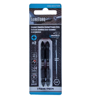 Suretorq Impact Double-Ended Power Bits PH2 65mm 1/4" Hex 2 Pack 0562-0202TSM