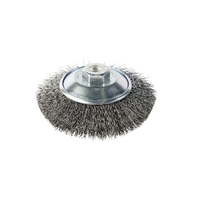Union Crimped Wire Bevel Brush For Angle Grinder - Threaded Mount VAS-54 1335432