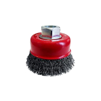 Josco 75mm Multi-Thread Crimped Cup Brush for Light Surface Treatment - 153M