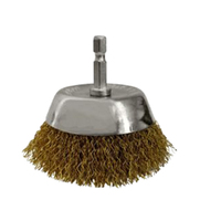 Josco Brumby 75mm Spindle-Mounted Crimped Cup Brush for Light Surfaces BCC75