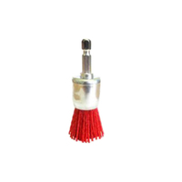 Josco 25mm Red Abrasive Nylon Cup Brush for Plastic Wood Rust Removal Etc JAC25R