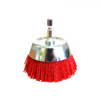 Josco 75mm Red Abrasive Nylon Cup Brush for Plastic Wood Rust Removal Etc JAC75R