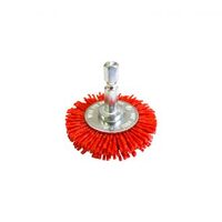 Josco 50mm Red Coarse Abrasive Nylon Wheel Brush for Burrs Wood Rust Etc. JAW50R