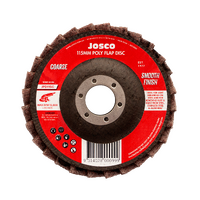 Josco 115mm Poly Flap Disc Coarse for Smooth Steel Aluminium Finishing JPD115C