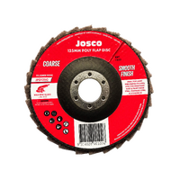Josco 125mm Poly Flap Disc Coarse for Smooth Steel Aluminium Finishing JPD125C