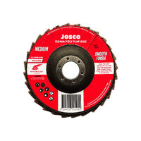 Josco 125mm Poly Flap Disc Medium for Smooth Steel Aluminium Finishing JPD125M